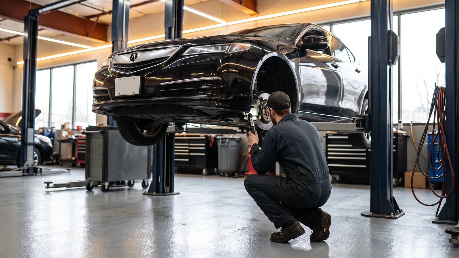 Acura TLX в автосервисе — иллюстрация