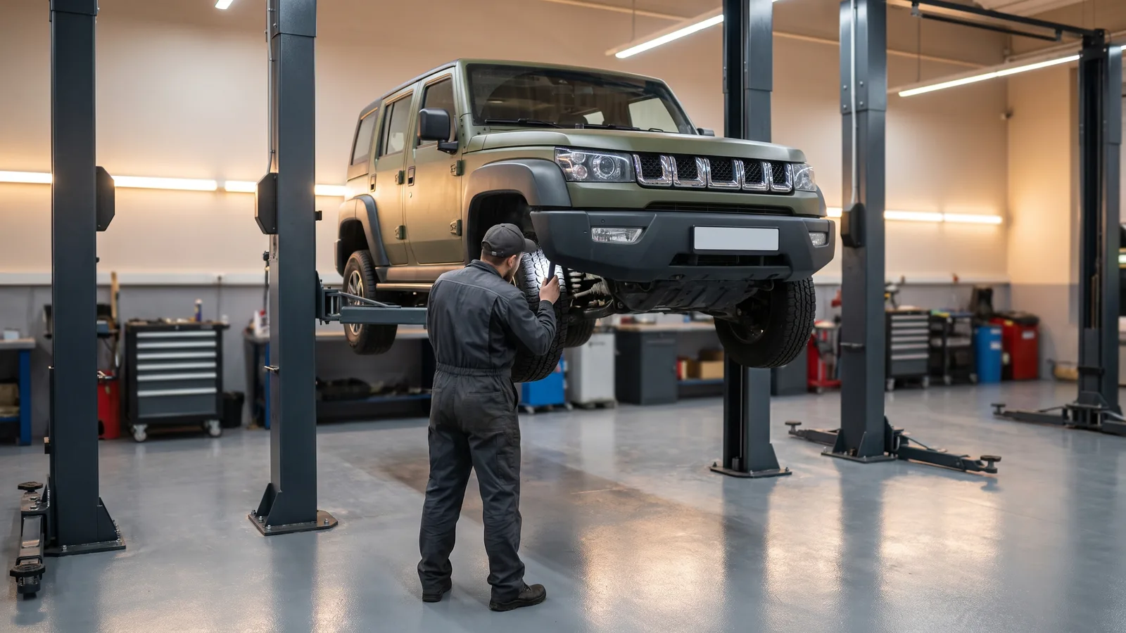 BAIC BJ40 в автосервисе — иллюстрация
