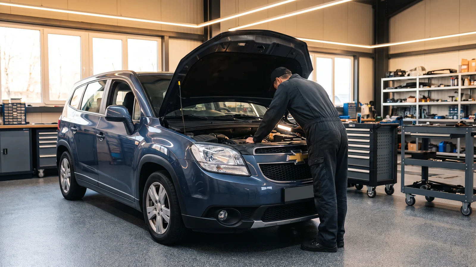 Chevrolet Orlando в автосервисе — иллюстрация