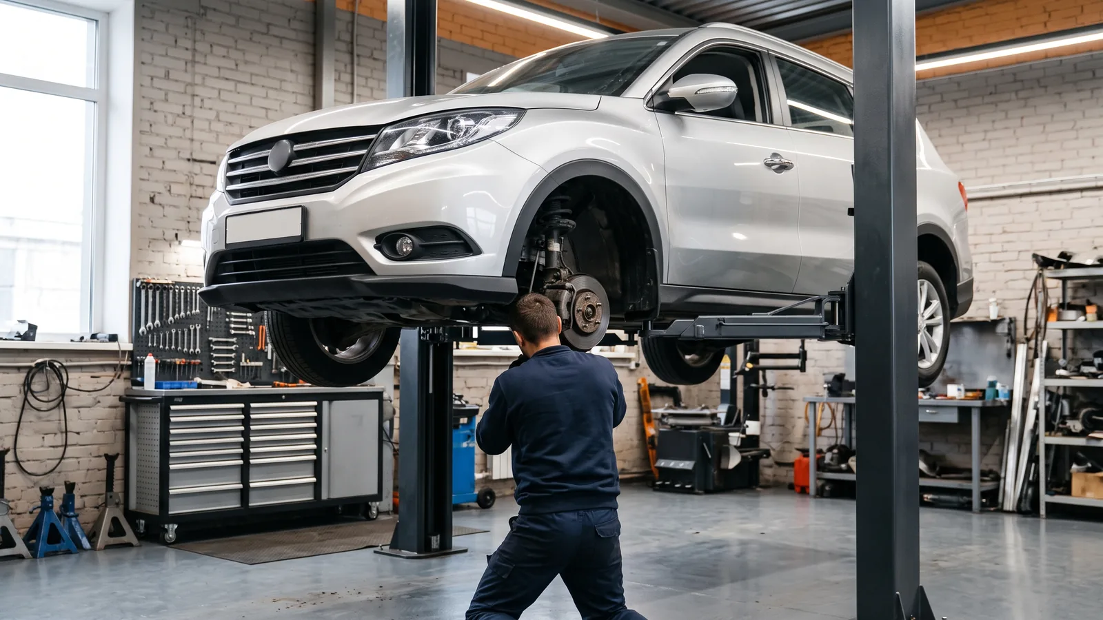 Dongfeng 580 в автосервисе — иллюстрация