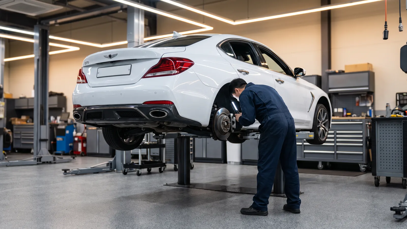 Genesis G70 в автосервисе — иллюстрация