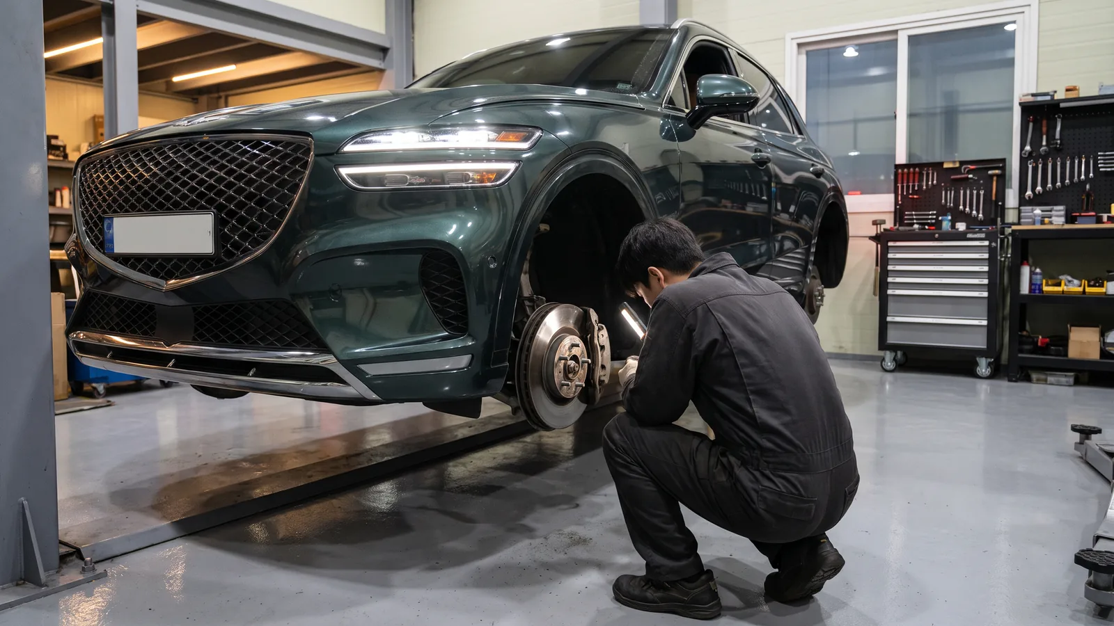 Genesis GV70 в автосервисе — иллюстрация