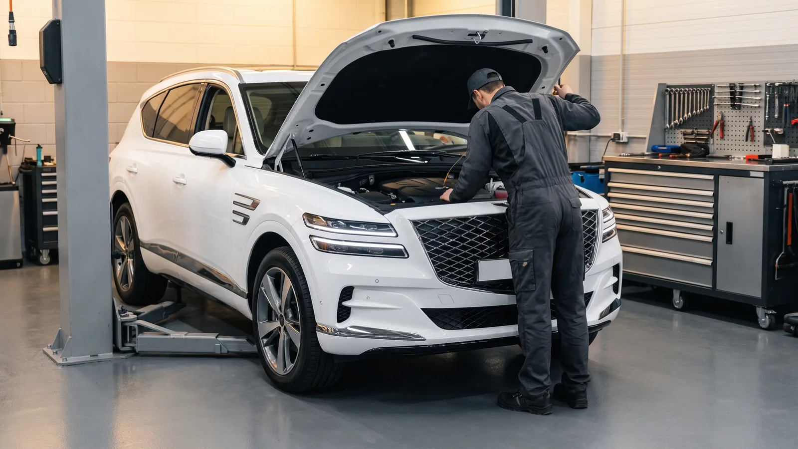 Genesis GV80 в автосервисе — иллюстрация