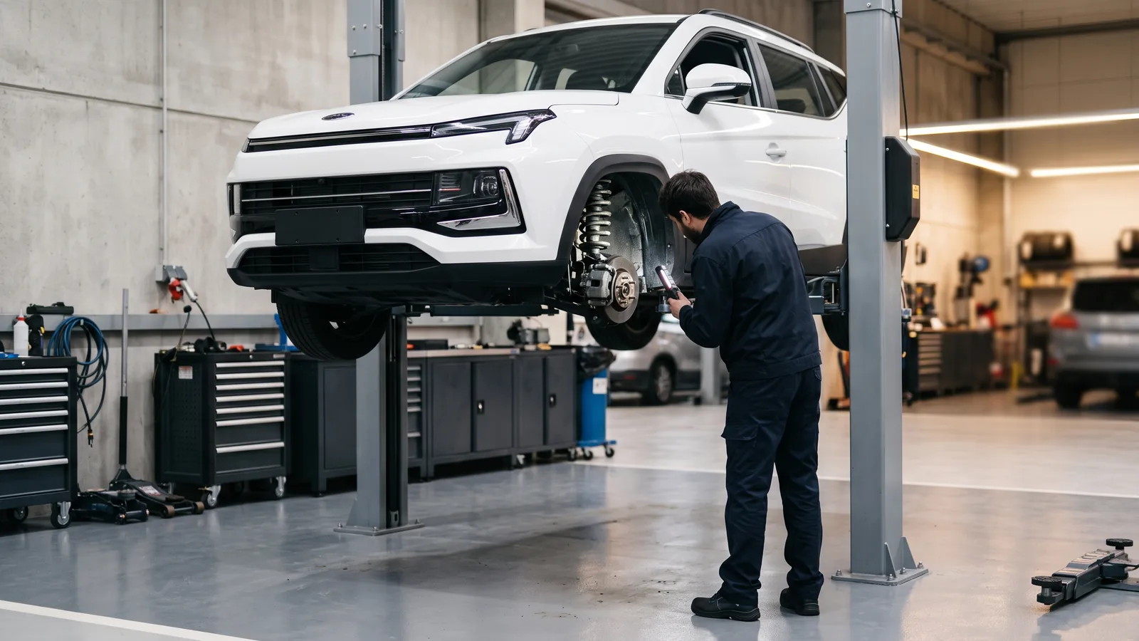JAC JS4 в автосервисе — иллюстрация