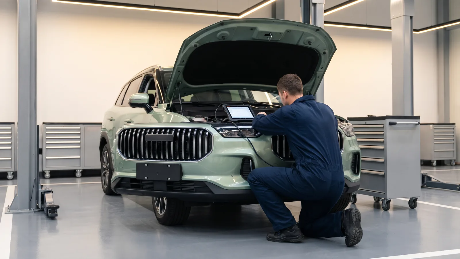 Jeland J7 в автосервисе — иллюстрация