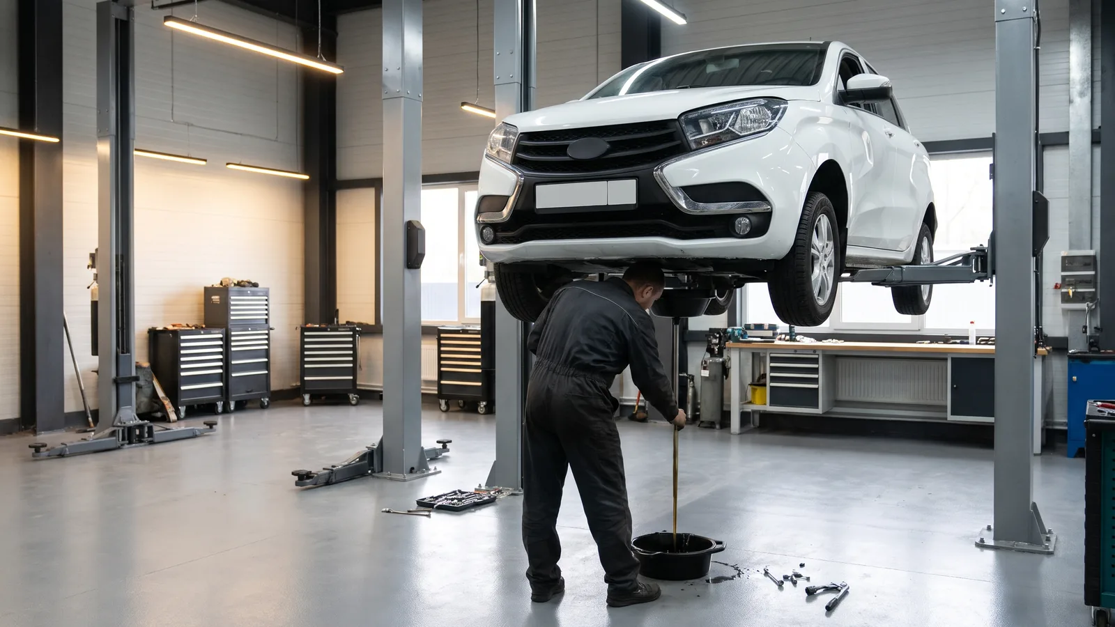 Lada XRAY в автосервисе — иллюстрация