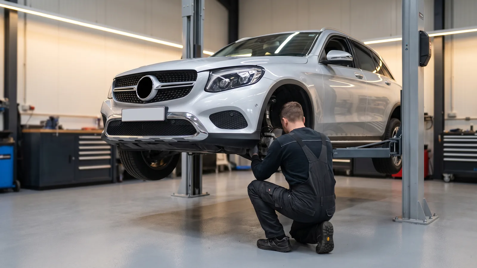 Mercedes-Benz GLC в автосервисе — иллюстрация