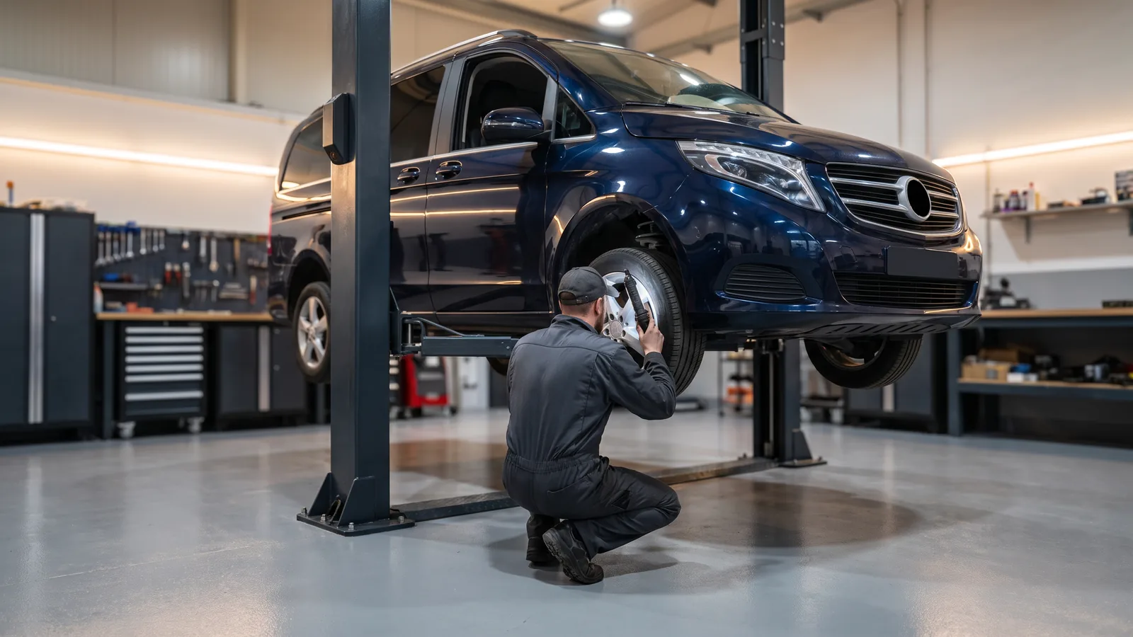 Mercedes-Benz V-Класс в автосервисе — иллюстрация