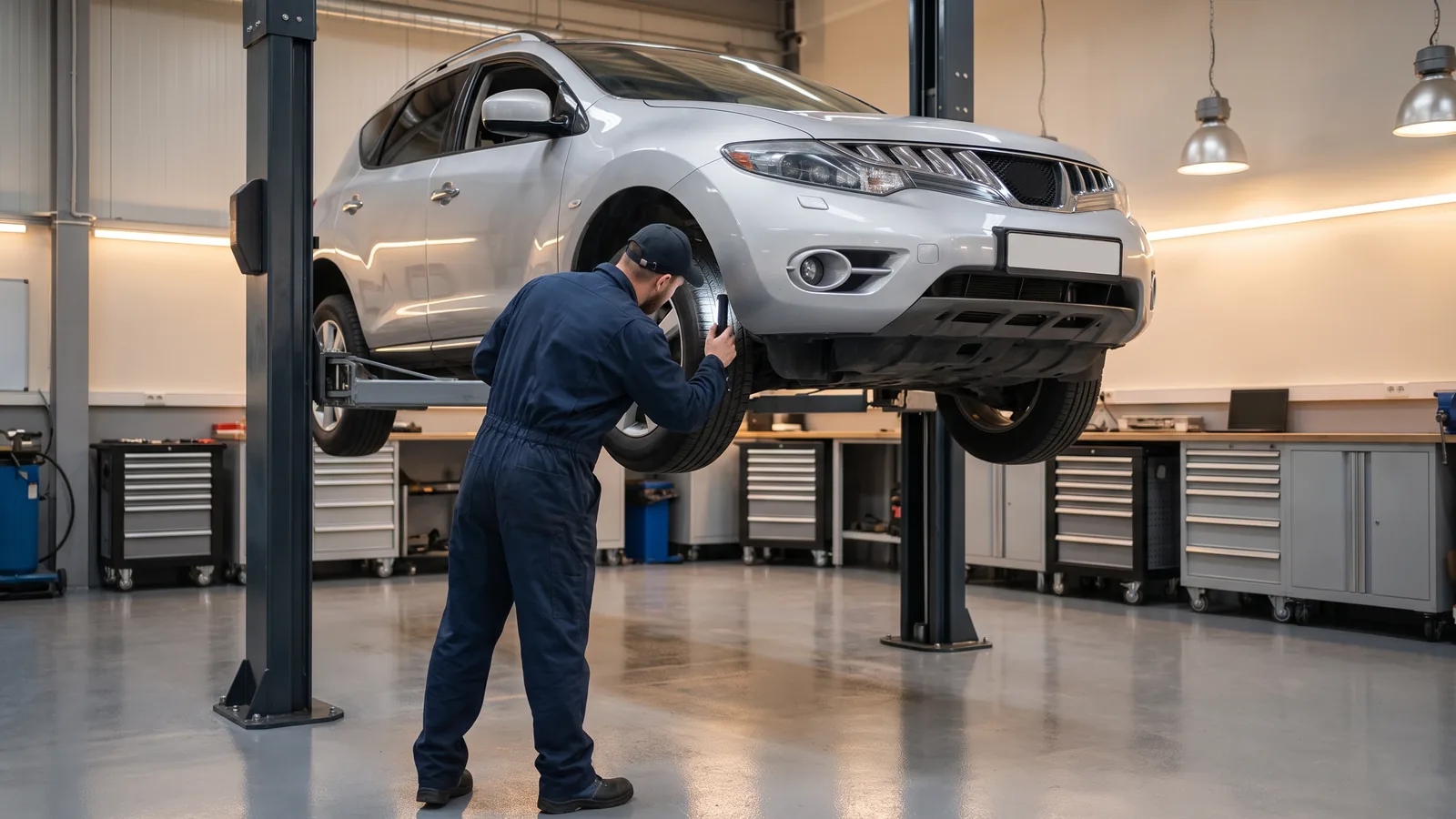 Nissan Murano в автосервисе — иллюстрация