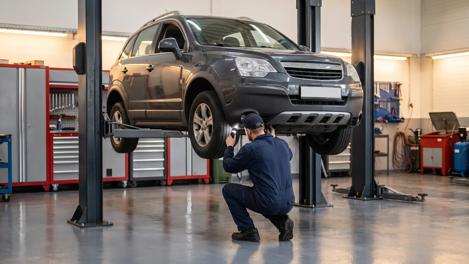 Opel Antara в автосервисе — иллюстрация