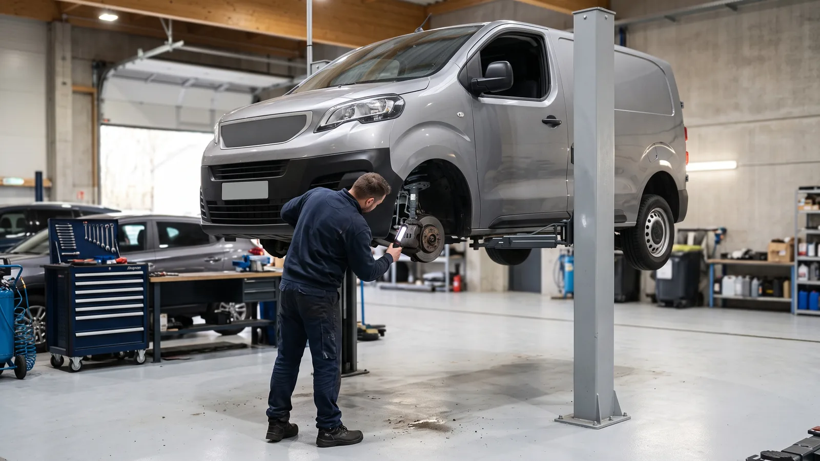 Peugeot Expert в автосервисе — иллюстрация