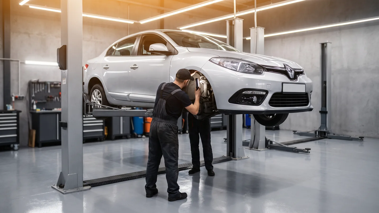 Renault Fluence в автосервисе — иллюстрация