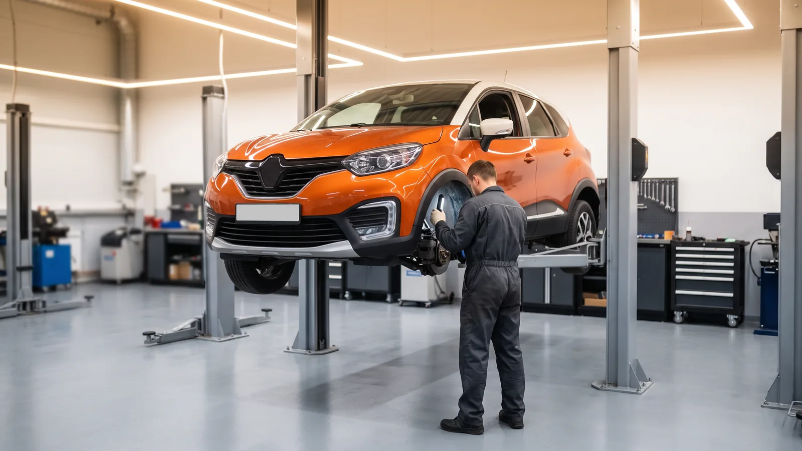 Renault Kaptur в автосервисе — иллюстрация