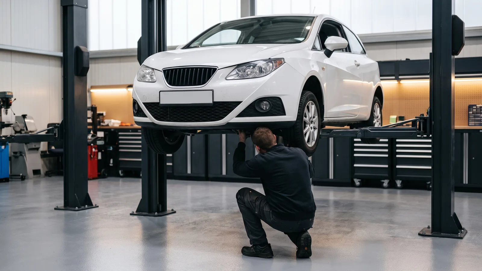SEAT Ibiza в автосервисе — иллюстрация