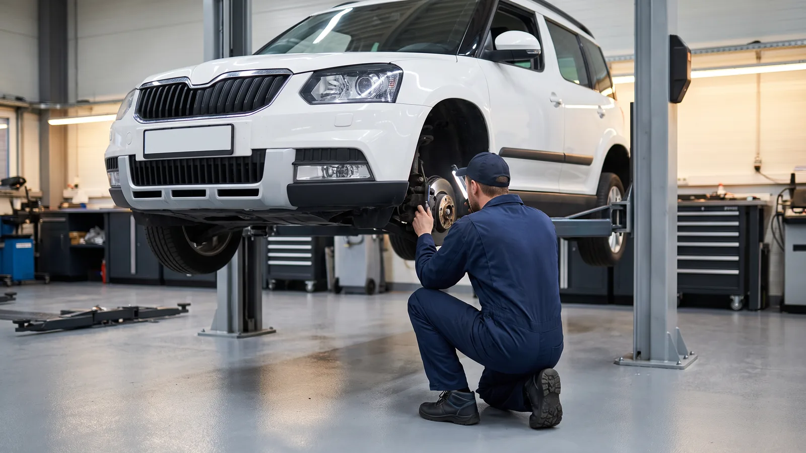 Skoda Yeti в автосервисе — иллюстрация