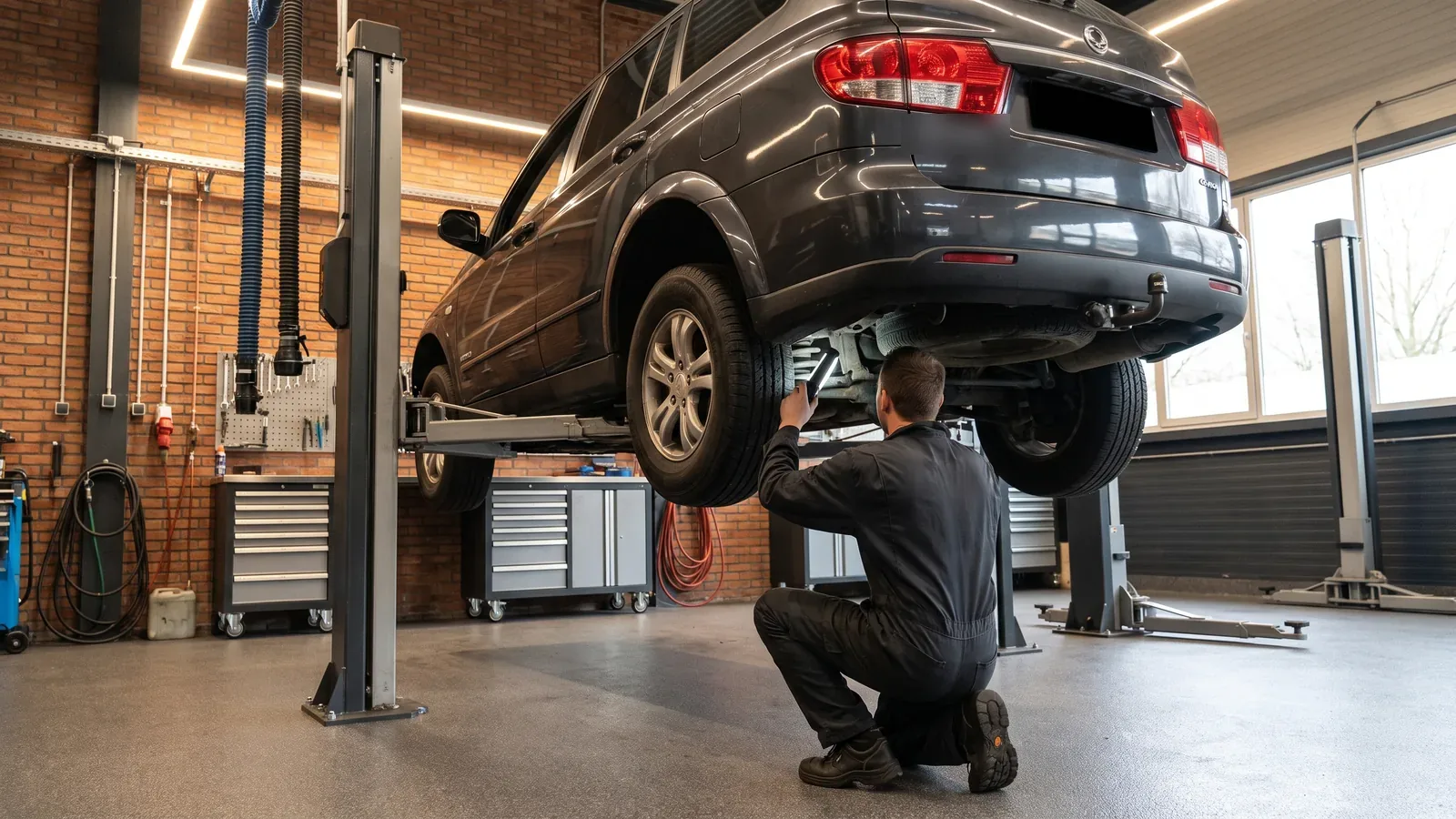 SsangYong Kyron в автосервисе — иллюстрация