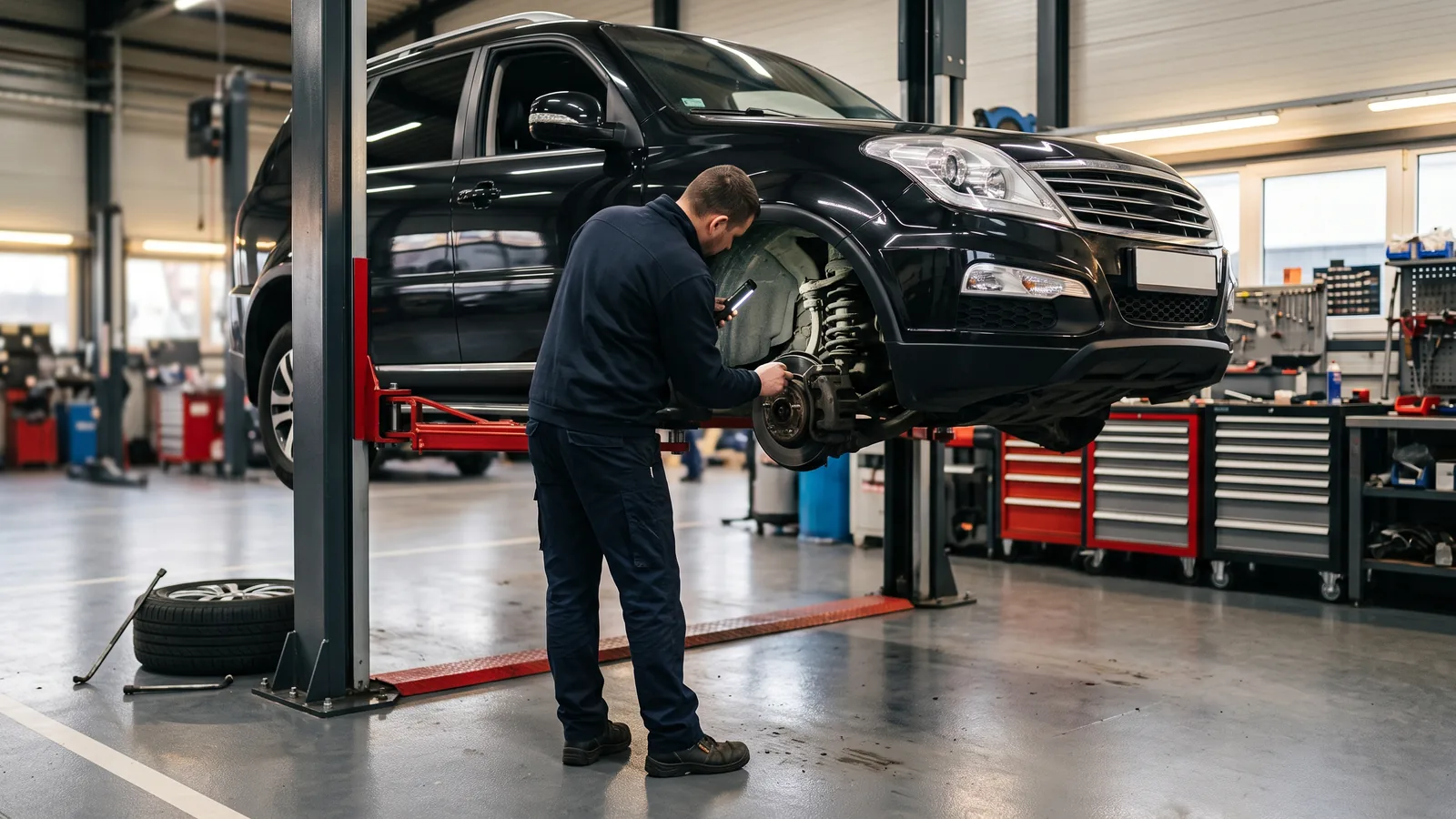SsangYong Rexton в автосервисе — иллюстрация