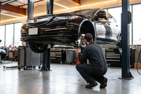 Acura TLX в автосервисе — иллюстрация