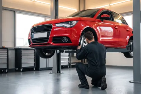 Audi A1 в автосервисе — иллюстрация