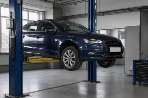 Audi A3 в автосервисе — иллюстрация