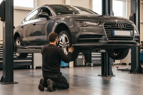 Audi A7 в автосервисе — иллюстрация