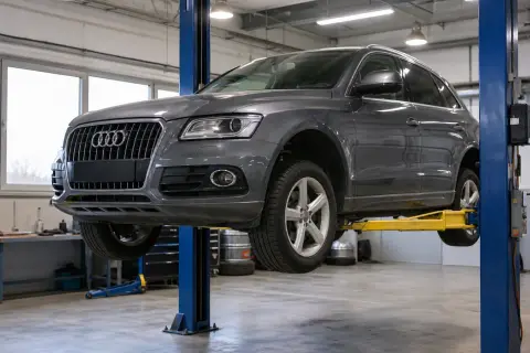 Audi Q5 в автосервисе — иллюстрация