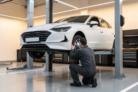Hyundai Sonata в автосервисе — иллюстрация