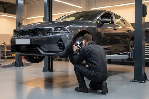 Kia K5 в автосервисе — иллюстрация