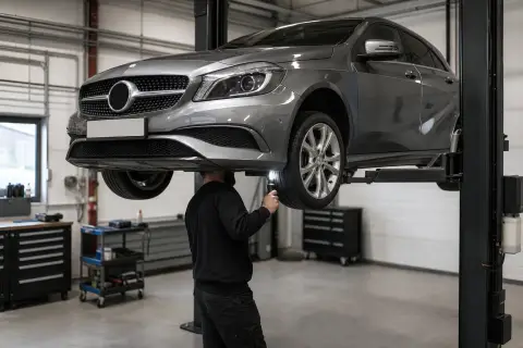 Mercedes-Benz A-Class в автосервисе — иллюстрация