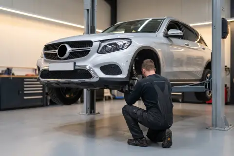 Mercedes-Benz GLC в автосервисе — иллюстрация