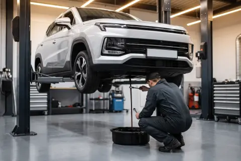Москвич 8 в автосервисе — иллюстрация