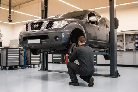 Nissan Pathfinder в автосервисе — иллюстрация