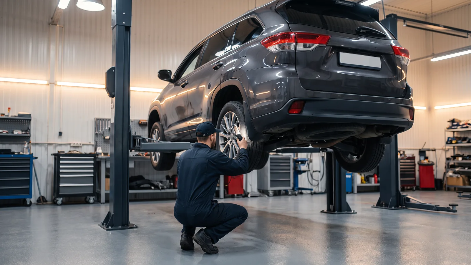 Toyota Highlander в автосервисе — иллюстрация