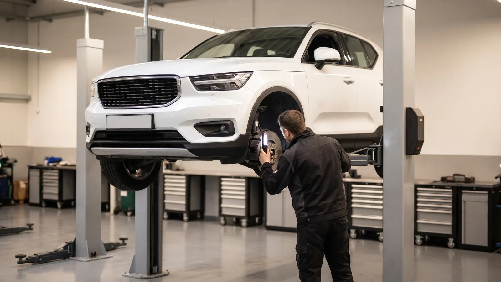 Volvo XC40 в автосервисе — иллюстрация